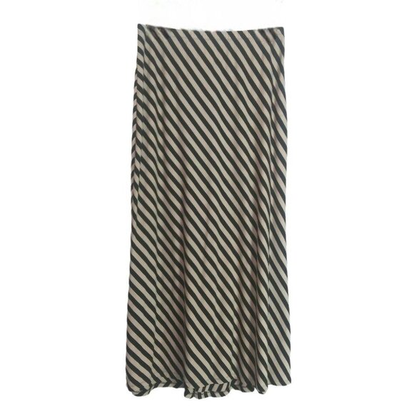 Jaclyn Smith Womens Size Large Diagonal Stripe Skirt Elastic Waist Swing Style - Picture 2 of 7